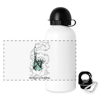 the Land of the Free - Panorama Trinkflasche mit Deckel 500 ml - Weiß - Vorne