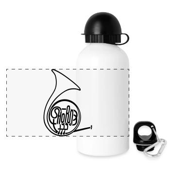 Waldhorn I - Panorama Trinkflasche mit Deckel 500 ml - Weiß - Vorne