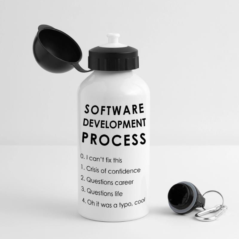Software Development Process Panorama Trinkflasche mit Deckel 500 ml