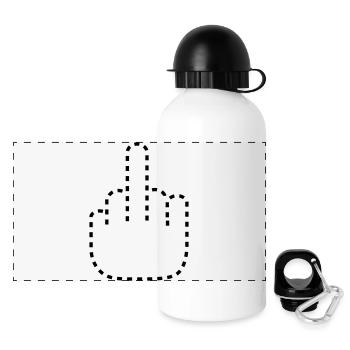 dashed_fuck_you_1c - Panoramic Thermal Bottle with Lid 500 ml - white - Front