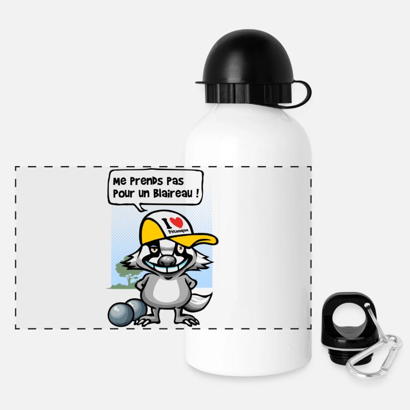 Badger bowls - Panoramic Thermal Bottle with Lid 500 ml - white