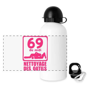 69 00.00 Reinigung von Werkzeugen - Panorama Trinkflasche mit Deckel 500 ml - Weiß - Vorne