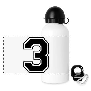drei - Panoramic Thermal Bottle with Lid 500 ml - white - Front
