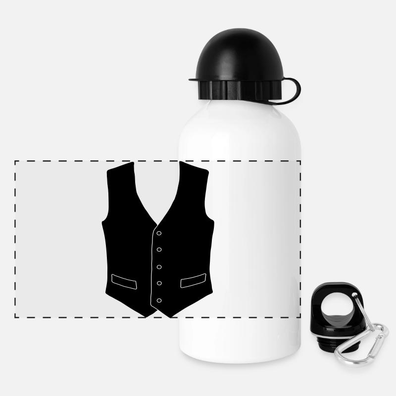 vest_man - Panorama Trinkflasche mit Deckel 500 ml - Weiß