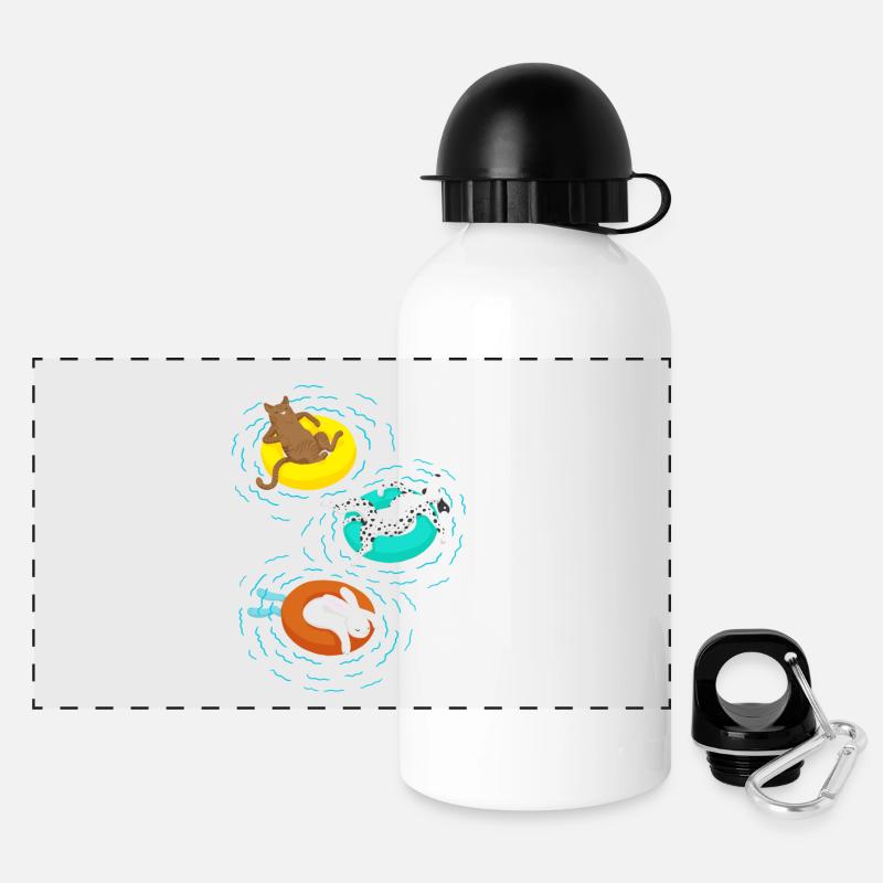 Chill Out - Panorama Trinkflasche mit Deckel 500 ml - Weiß