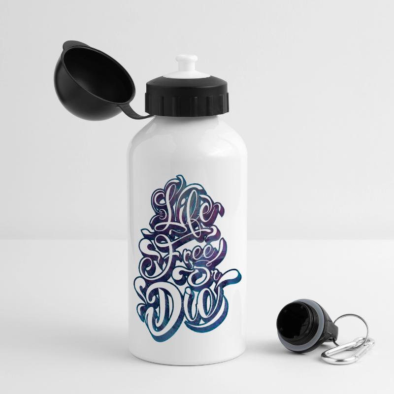frei leben oder sterben Panorama Trinkflasche mit Deckel 500 ml