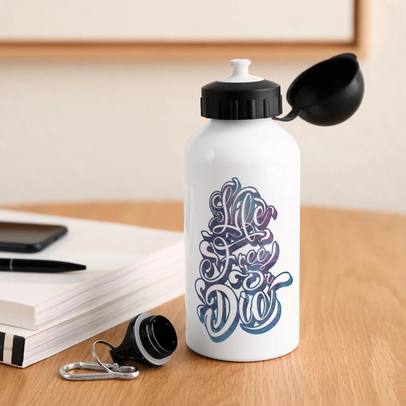 frei leben oder sterben Panorama Trinkflasche mit Deckel 500 ml