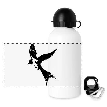 Flying Swallow - Panoramic Thermal Bottle with Lid 500 ml - white - Front