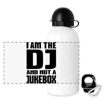 DJ Jukebox - Gourde panoramique avec couvercle 500 ml - blanc - Devant