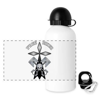 breizh biker - Panoramic Thermal Bottle with Lid 500 ml - white - Front