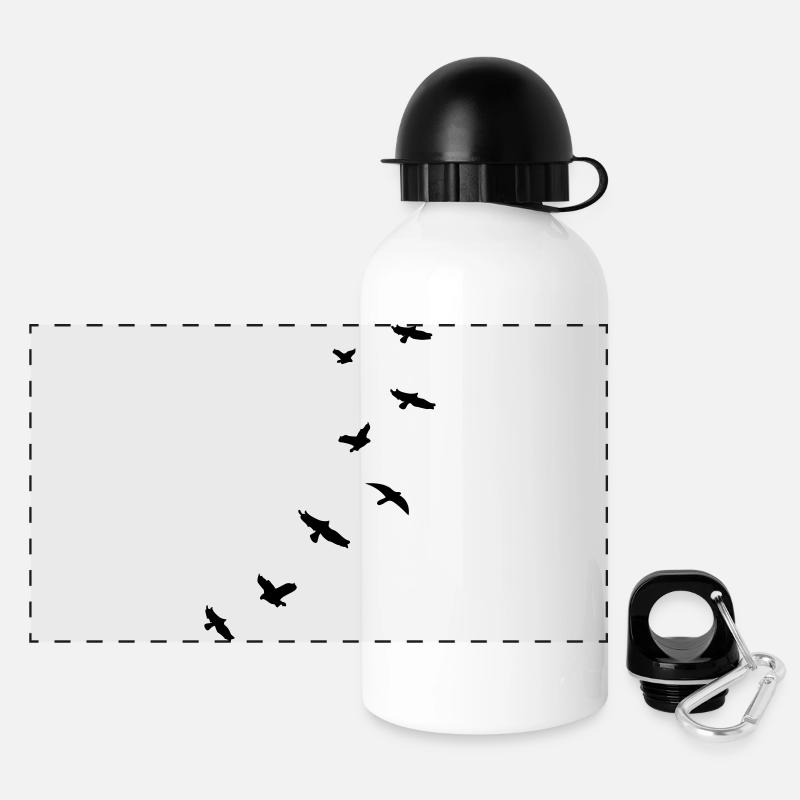 flying_birds_mapies - Gourde panoramique avec couvercle 500 ml - blanc