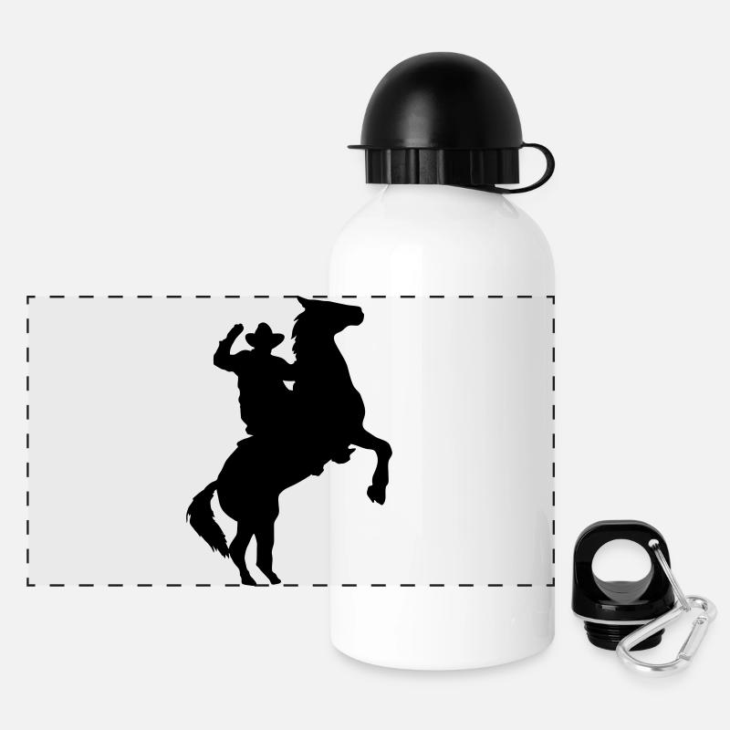 Cowboy - Gourde panoramique avec couvercle 500 ml - blanc