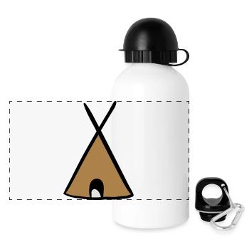 Tipi - Panorama Trinkflasche mit Deckel 500 ml - Weiß - Vorne