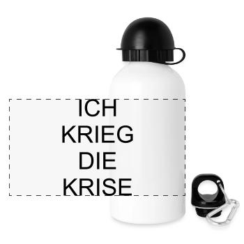 Krise - Panorama Trinkflasche mit Deckel 500 ml - Weiß - Vorne