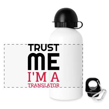 traducteur / traduction / traductrice / traduire - Gourde panoramique avec couvercle 500 ml - blanc - Devant
