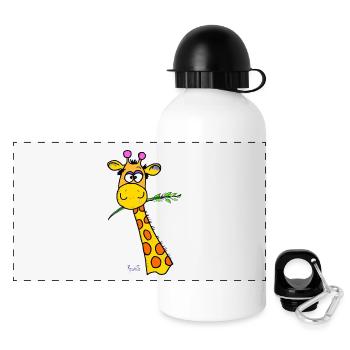 Cute Giraffe - Panoramic Thermal Bottle with Lid 500 ml - white - Front
