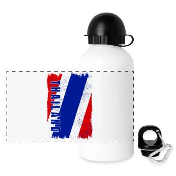 drapeau de la Thaïlande - Gourde panoramique avec couvercle 500 ml - blanc - Devant