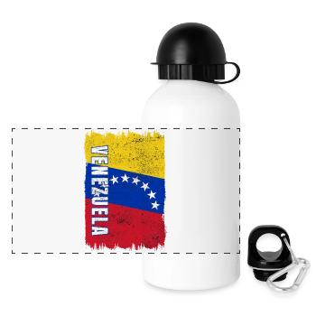 Venezuela vintage flag - Panoramic Thermal Bottle with Lid 500 ml - white - Front
