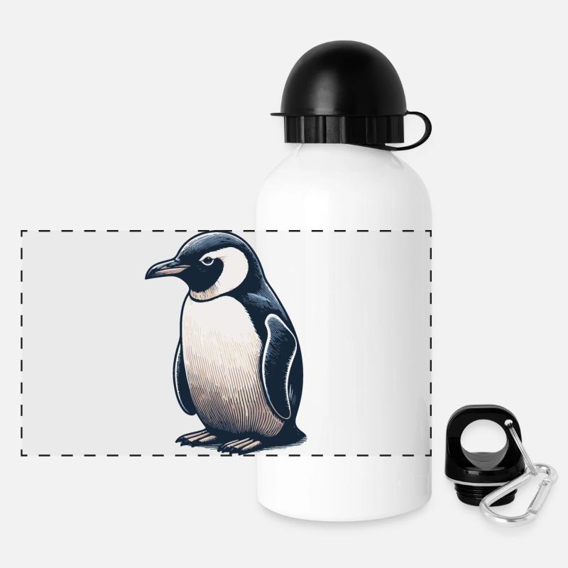 Pengu - Gourde panoramique avec couvercle 500 ml - blanc