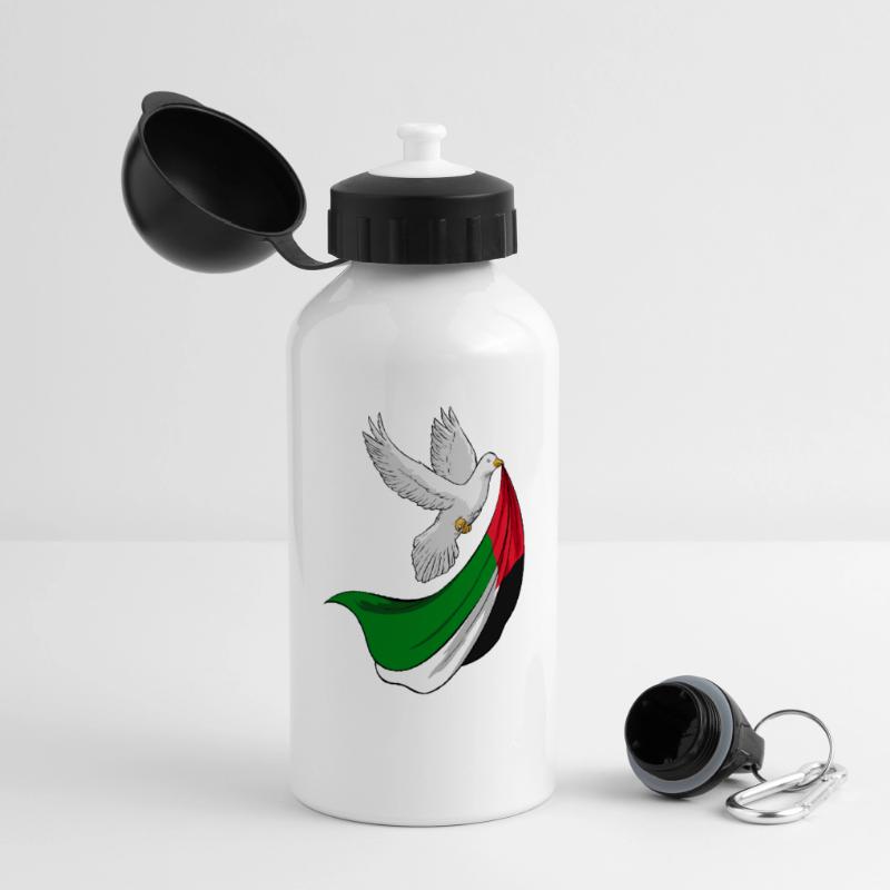 Free Palestine Design – Statement for Peace Panoramic Thermal Bottle with Lid 500 ml