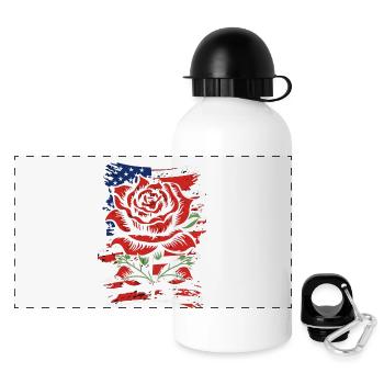 American Rose - Panoramic Thermal Bottle with Lid 500 ml - white - Front