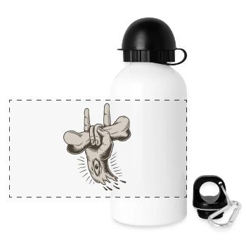 HAND ROCK - Panoramic Thermal Bottle with Lid 500 ml - white - Front