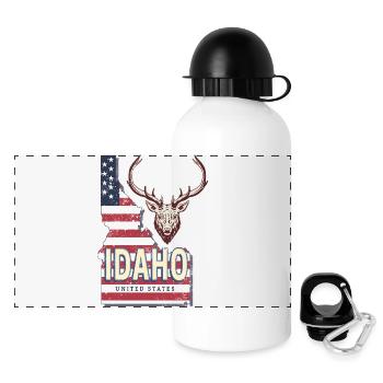 Idaho États-Unis Vintage USA Souvenir - Gourde panoramique avec couvercle 500 ml - blanc - Devant