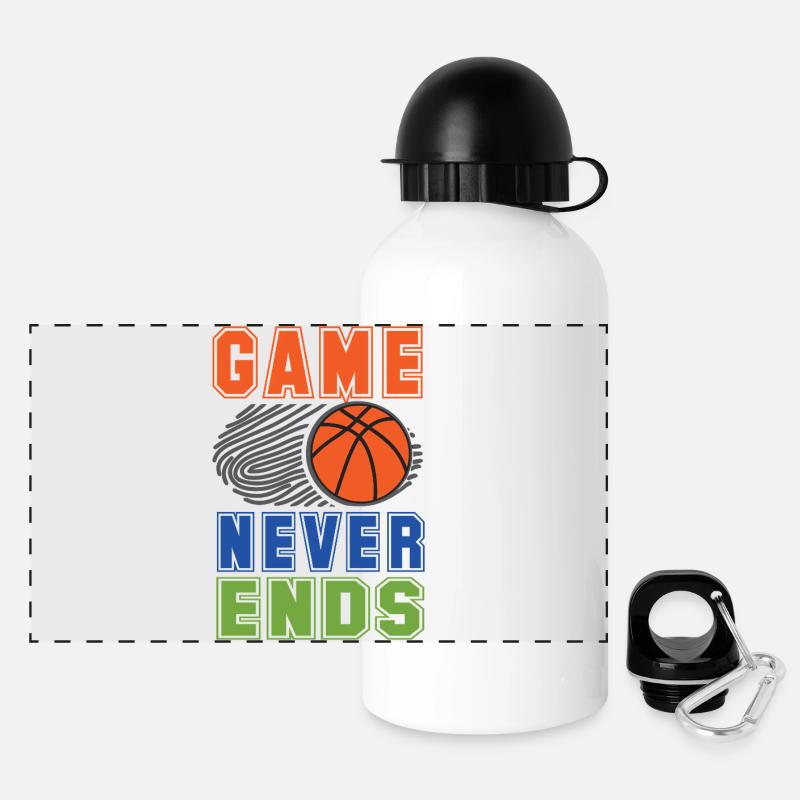 Basket - Il gioco non finisce mai - Borraccia con diversi attacchi - bianco