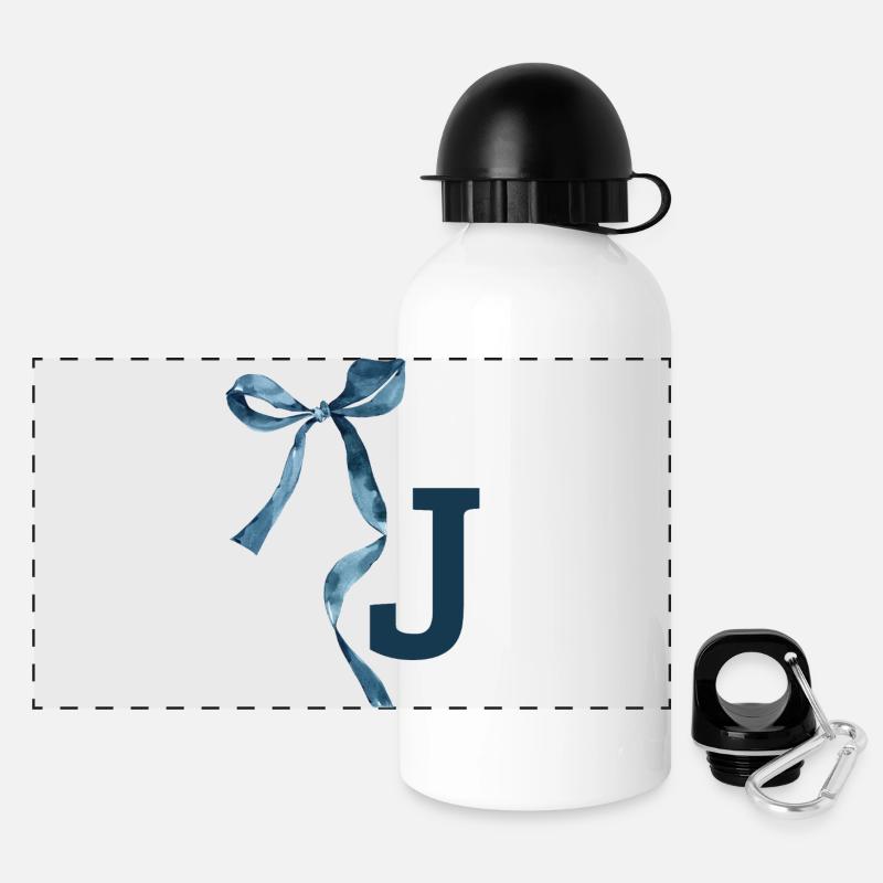 Monogram j Gift Idea - Panoramic Thermal Bottle with Lid 500 ml - white