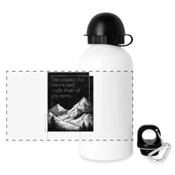 Bibelvers Religiös  - Panorama Trinkflasche mit Deckel 500 ml - Weiß - Vorne