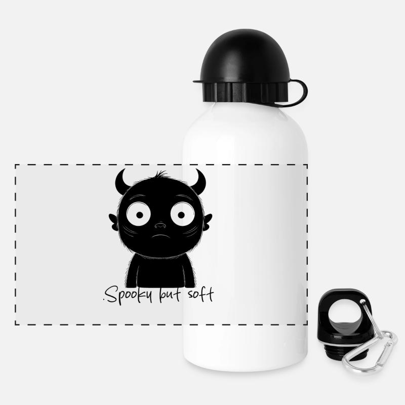 Spooky but soft - Panoramic Thermal Bottle with Lid 500 ml - white