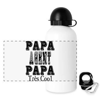Dad Agent Dad Very Cool - Panoramic Thermal Bottle with Lid 500 ml - white - Front