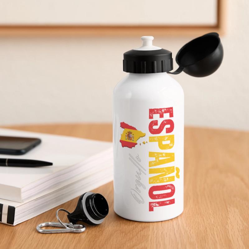 Spanish Pride, conception verticale Gourde panoramique avec couvercle 500 ml
