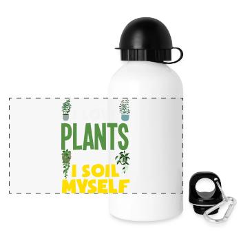 Garten- Und Pflanzenliebhaber Geschenke - Panorama Trinkflasche mit Deckel 500 ml - Weiß - Vorne