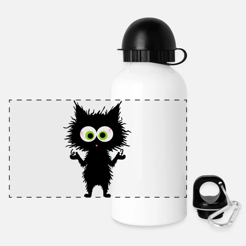 67 Funny Cat Six Seven Memes - Panoramic Thermal Bottle with Lid 500 ml - white