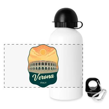 Verona Roman Arena Vintage Travel Badge - Panoramic Thermal Bottle with Lid 500 ml - white - Front