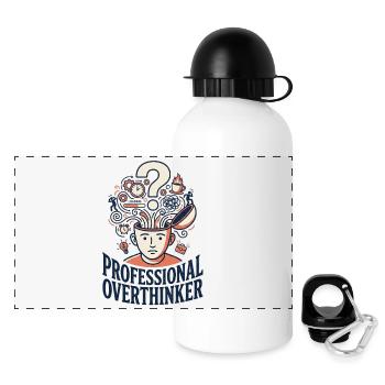 Professional Overthinker - Panoramic Thermal Bottle with Lid 500 ml - white - Front