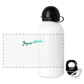 RETRAITE. BONNE RETRAITE. JOYEUSE RETRAITE. VIVE L - Gourde panoramique avec couvercle 500 ml - blanc - Devant