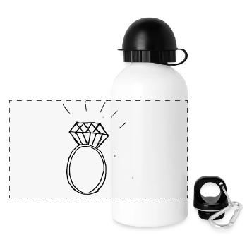 Diamond Ring - Panoramic Thermal Bottle with Lid 500 ml - white - Front