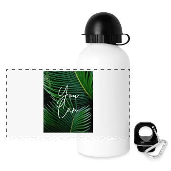 YOU CAN - Panorama Trinkflasche mit Deckel 500 ml - Weiß - Vorne