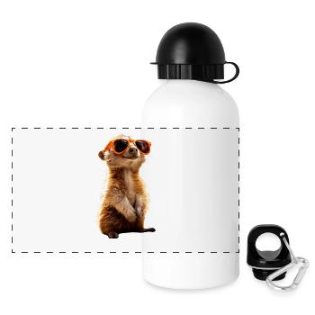 Lunettes de soleil suricate mignon amant de surikate - Gourde panoramique avec couvercle 500 ml - blanc - Devant