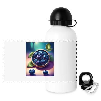 Yummy blueberries - Panoramic Thermal Bottle with Lid 500 ml - white - Front