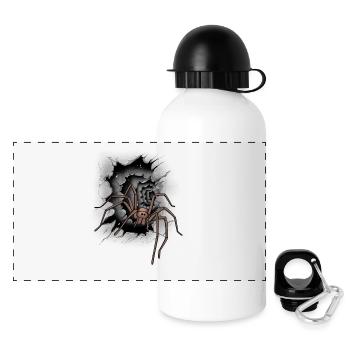 Halloween Spinne Spinnen Phobie Panik - Panorama Trinkflasche mit Deckel 500 ml - Weiß - Vorne