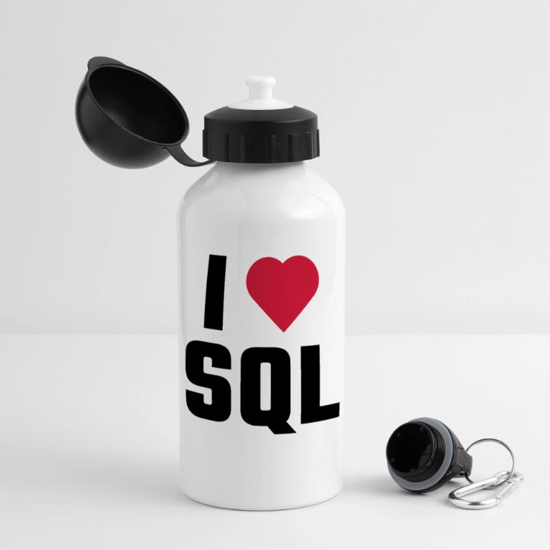 J'aime SQL Gourde panoramique avec couvercle 500 ml