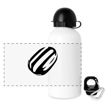 Bah fumiste! - Gourde panoramique avec couvercle 500 ml - blanc - Devant