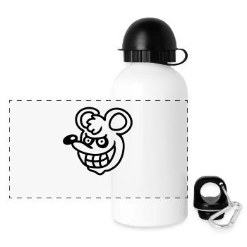 Vampire mouse - line - Panoramic Thermal Bottle with Lid 500 ml - white - Front