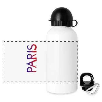 Paris - Panorama Trinkflasche mit Deckel 500 ml - Weiß - Vorne