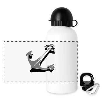 Anker Norddeutschland Hamburg Küste Kiel Hanse - Panorama Trinkflasche mit Deckel 500 ml - Weiß - Vorne