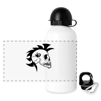 Skull de - Panorama Trinkflasche mit Deckel 500 ml - Weiß - Vorne