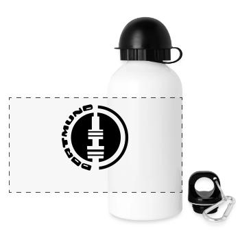 dortmund tv tower emblem - Panoramic Thermal Bottle with Lid 500 ml - white - Front